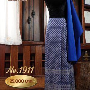 ผ้าชุดยกเล็ก ลายพนมเทียน No.1911