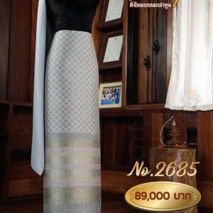 ผ้าชุดยกใหญ่ ลายพิกุลบารมี(ทอแยกกาบถมทอง) No.2685