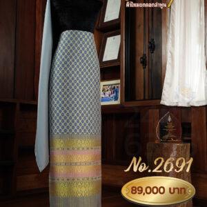 ผ้าชุดยกใหญ่ ลายสุวรรณเกสร(ทอแยกกาบถมทอง) No.2691